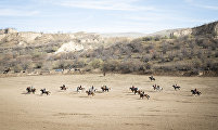 Buzkashi, the most popular Tajik game